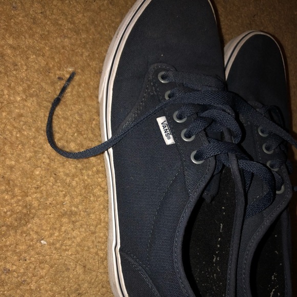 NAVY BLUE VANS W/ LACE - Picture 1 of 4